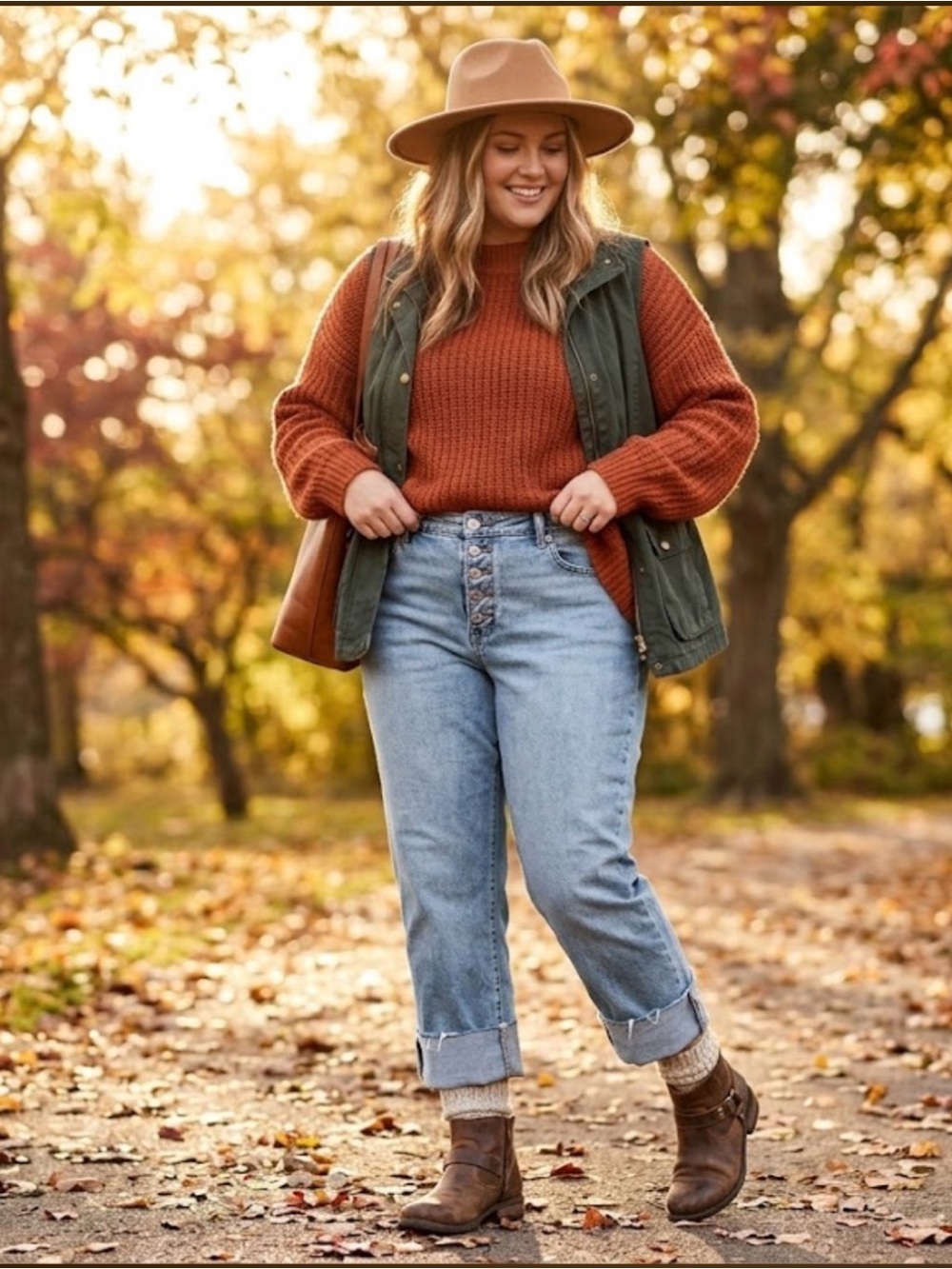 AVA & VIV Straight Leg Jeans in Blue Waist 17